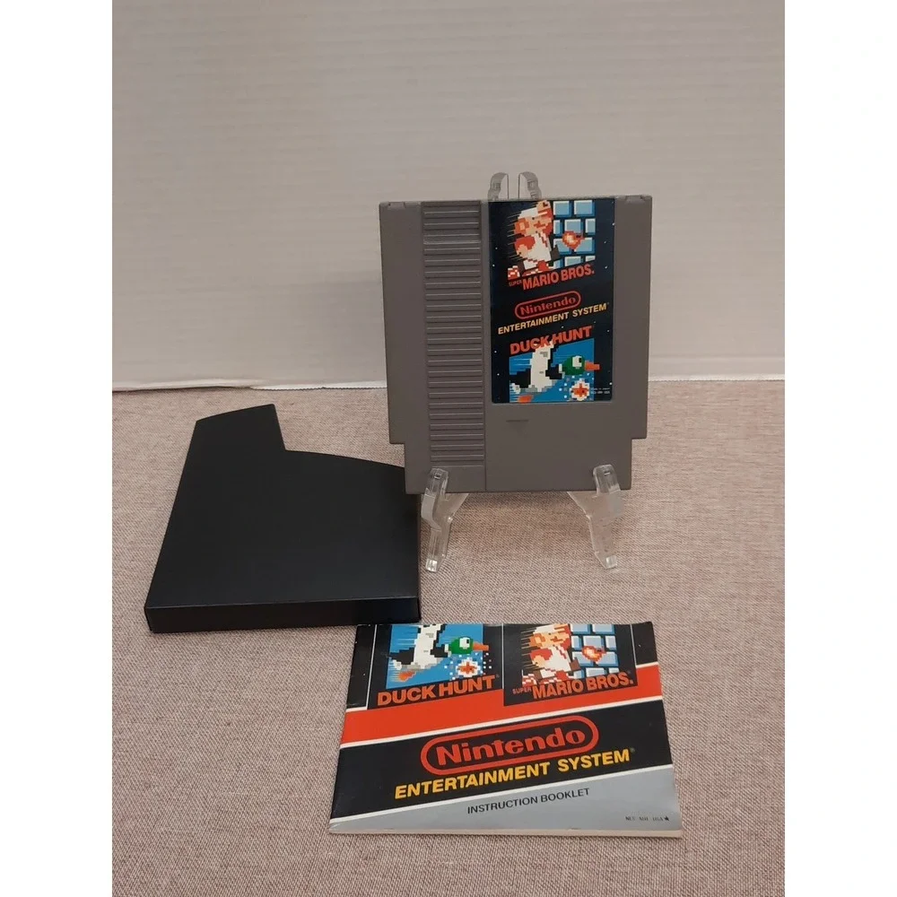 Super Mario Bros. Duck Hunt With Manual (Nintendo NES, 1988) Authentic/ Sleeve